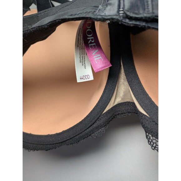 Adore Me 44DDD Trezza Contour Bra Underwire Black Geometric Lace Strapy Intimate - Picture 7 of 11